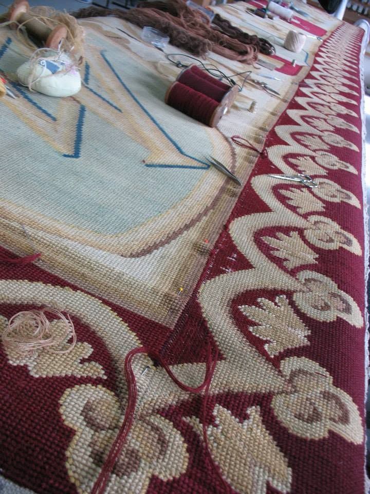 Restauration d’un tapis d’Aubusson