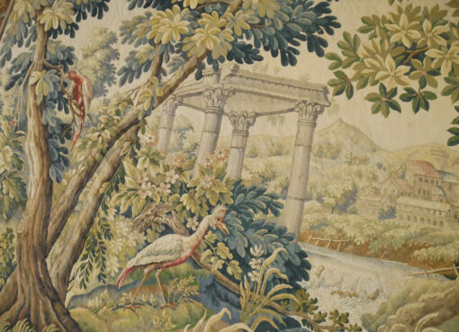 Verdure avec colonnes – Tapisserie d’Aubusson 20ème - Manufacture Tabard | Galerie DOR – Image 2